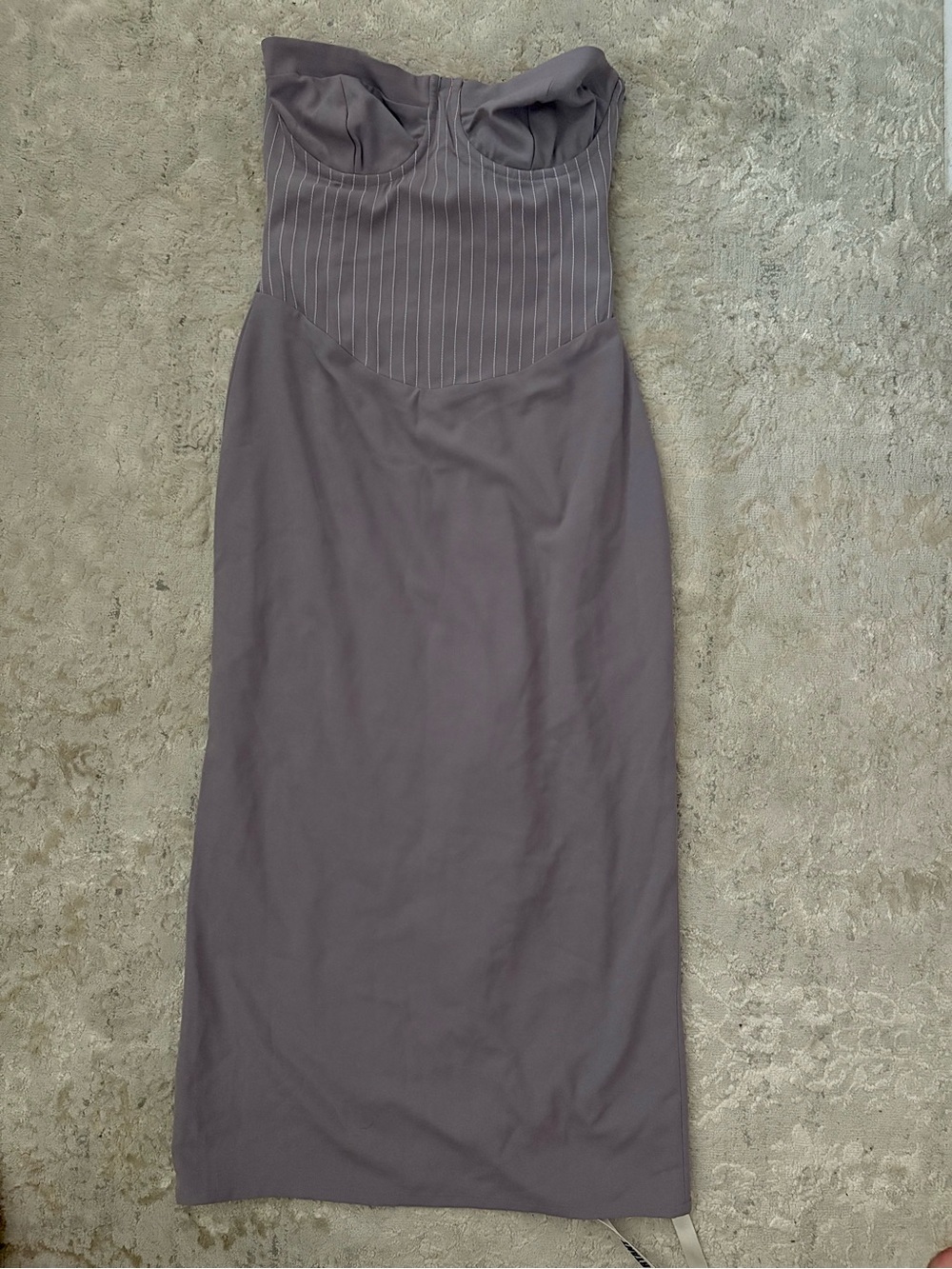 NWT❗️Strapless Corset Midi Dress in Dusty Mauve
